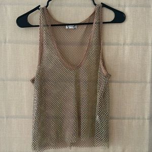 Intimately by Free People Nude Rhinestone Tank